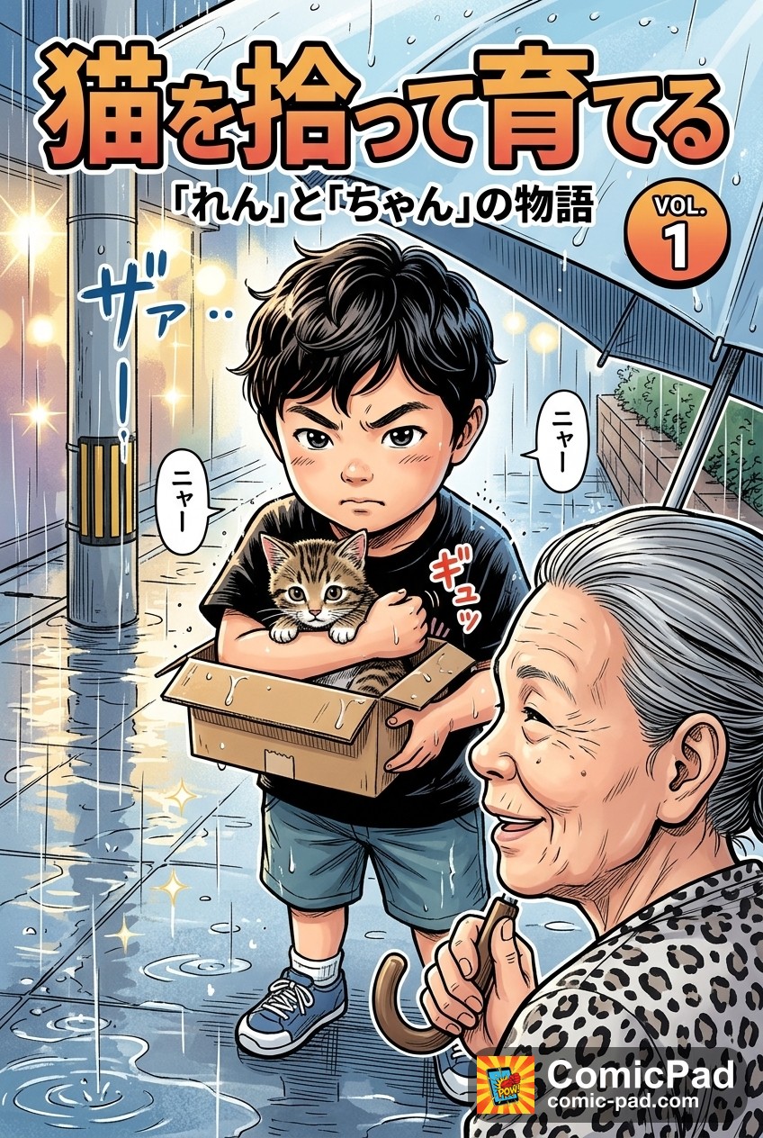 猫を拾って育てる